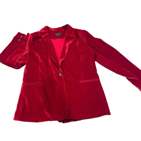 Minkpink velvet injection pant suit blazer jacket and pant red size XL holiday - Picture 11 of 15